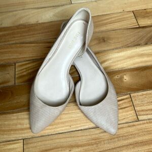 Nine West beige flats, size 8.5